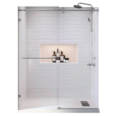 Двері в нішу Koer SR SD06-140x220-TR-01 прозоре скло Easy Clean 8мм, хром (KR5368)
