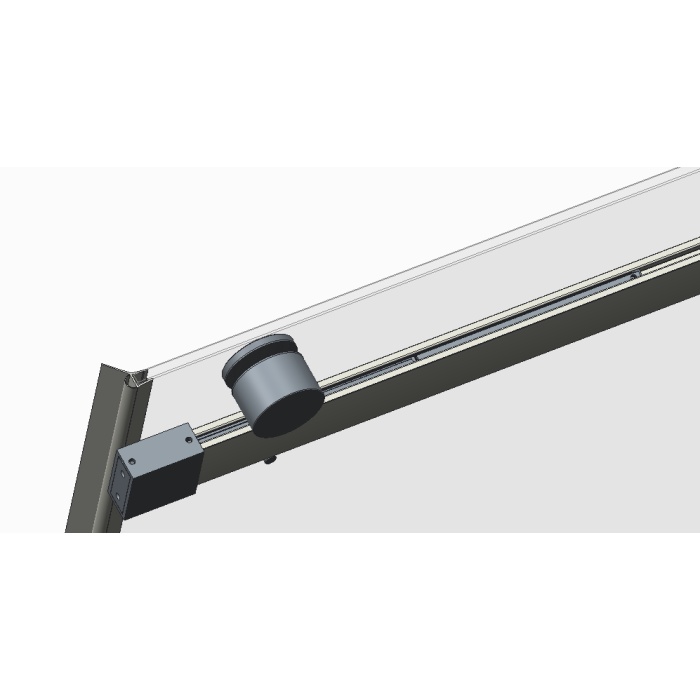Двері в нішу Koer SR SD01-120x200-TR-02 прозоре скло Easy Clean 8мм, нікель (KR5379)