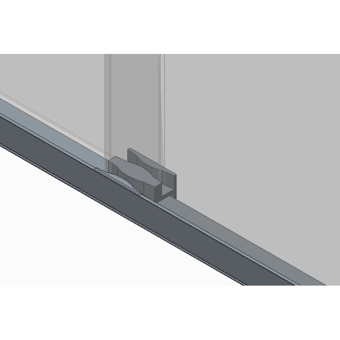 Двері в нішу Koer SR SD03-140x200-TR-01 прозоре скло Easy Clean 8мм, хром (KR5385)