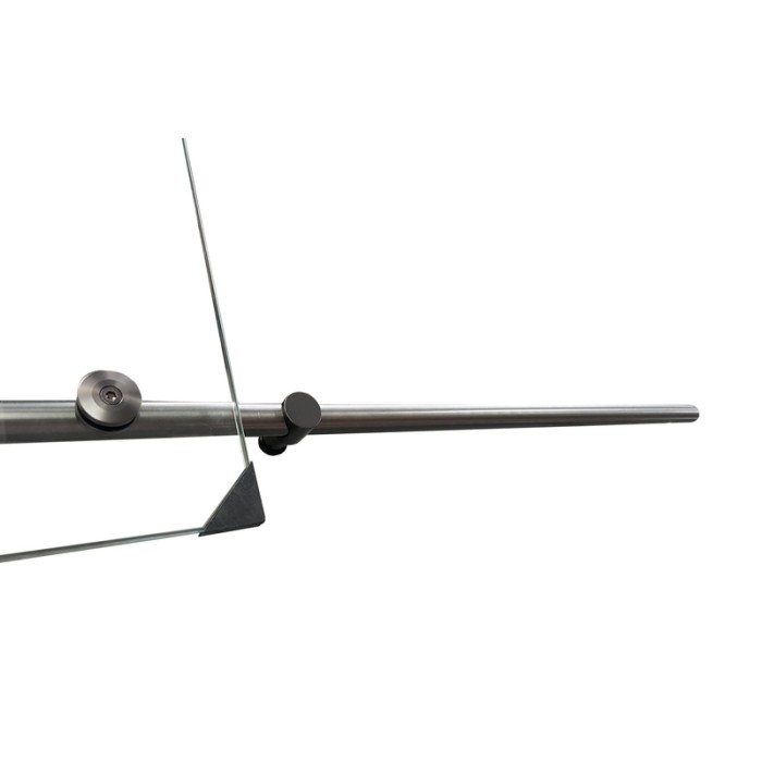 Двері в нішу Koer SR SD06-140x220-TR-07 прозоре скло Easy Clean 8мм, графіт (KR5369)