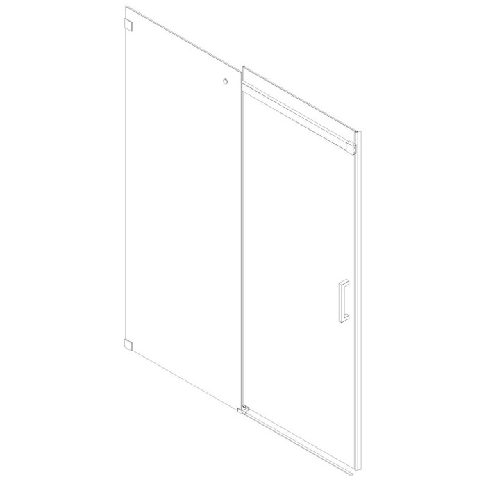 Двері в нішу Koer SR SD02-120x200-TR-01 прозоре скло Easy Clean 8мм, хром (KR5384)