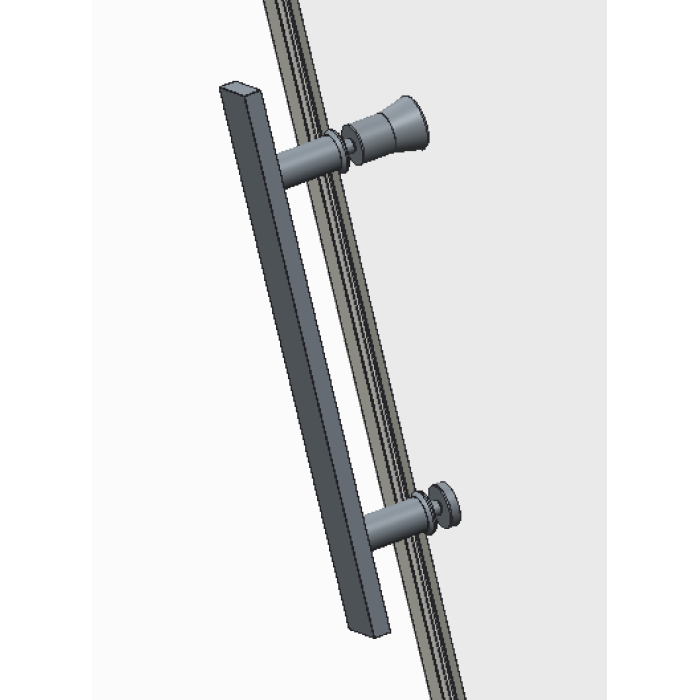 Двері в нішу Koer SR SD01-120x200-TR-07 прозоре скло Easy Clean 8мм, графіт (KR5378)