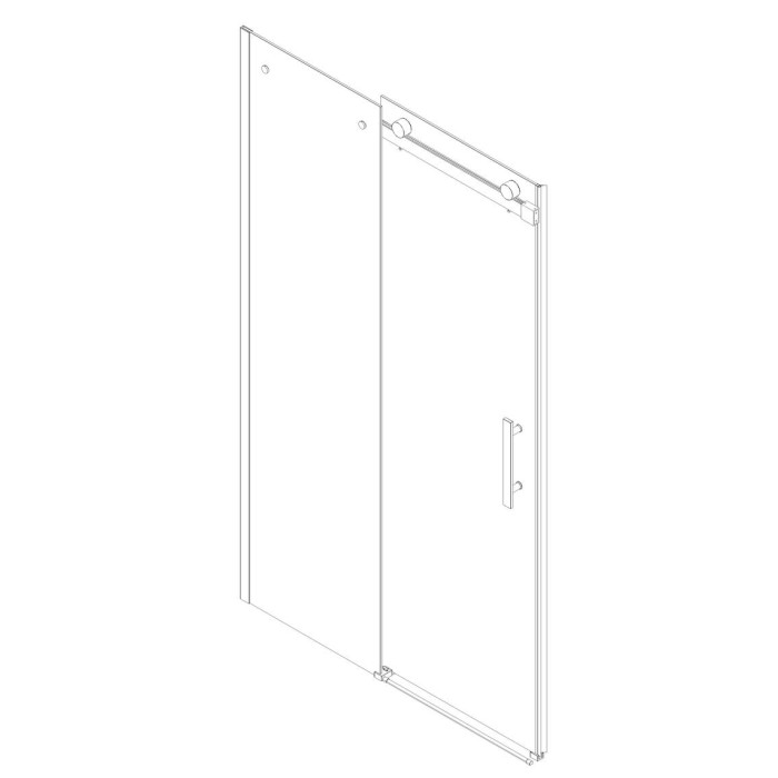 Двері в нішу Koer SR SD01-140x200-TR-01 прозоре скло Easy Clean 8мм, хром (KR5380)