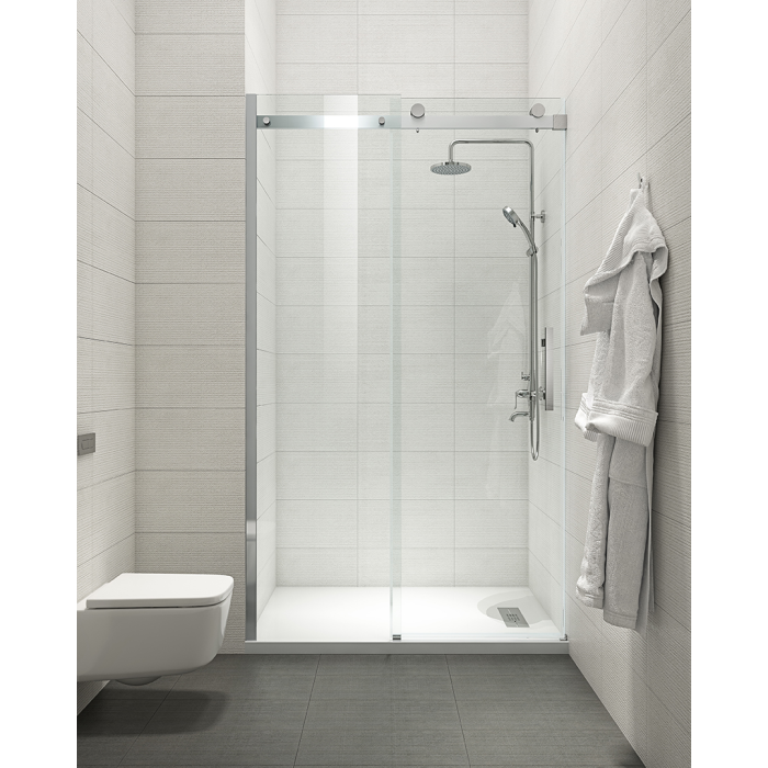 Двері в нішу Koer SR SD01-140x200-TR-01 прозоре скло Easy Clean 8мм, хром (KR5380)