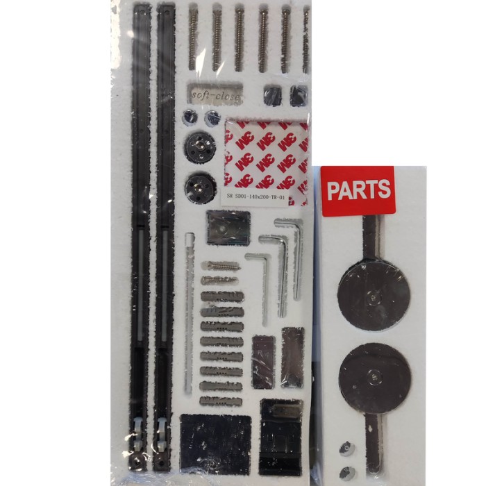 Двері в нішу Koer SR SD01-140x200-TR-01 прозоре скло Easy Clean 8мм, хром (KR5380)