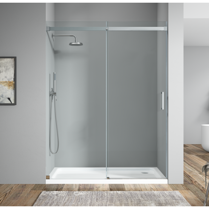 Двері в нішу Koer SR SD02-140x200-TR-01 прозоре скло Easy Clean 8мм, хром (KR5383)