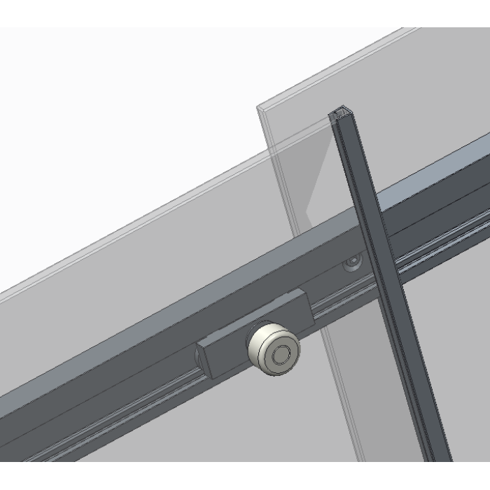 Двері в нішу Koer SR SD02-140x200-TR-01 прозоре скло Easy Clean 8мм, хром (KR5383)
