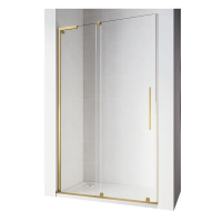 Двері у нішу Walk-In розсувні Koer SR SD07-120x200-R-TR-12 прозоре скло Easy Clean 8мм Матове золото (KR5774)