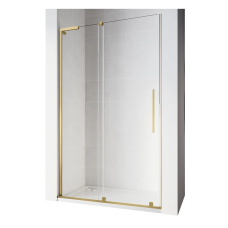 Двері у нішу Walk-In розсувні Koer SR SD07-120x200-R-TR-12 прозоре скло Easy Clean 8мм Матове золото (KR5774)