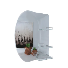 Дзеркало настінне Zerix SOLO MOZ01-48x68x10 асиметричне з 3-ма полицями (ZX5624)