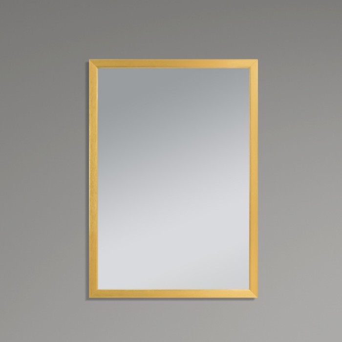 Дзеркало настінне Zerix FONTE MRZ09-70x85-Reverse GOLD прямокутне в золотій рамі (ZX5639)