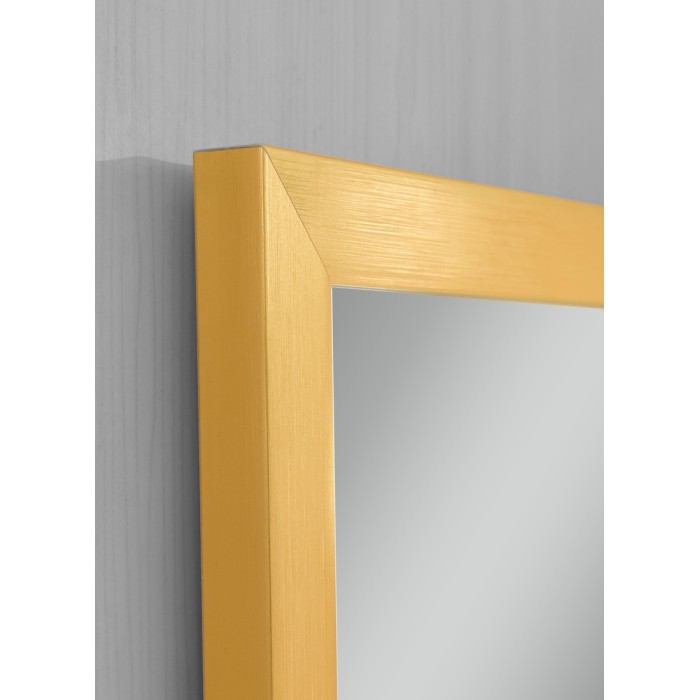 Дзеркало настінне Zerix FONTE MRZ09-60x85-Reverse GOLD прямокутне в золотій рамі (ZX6211)