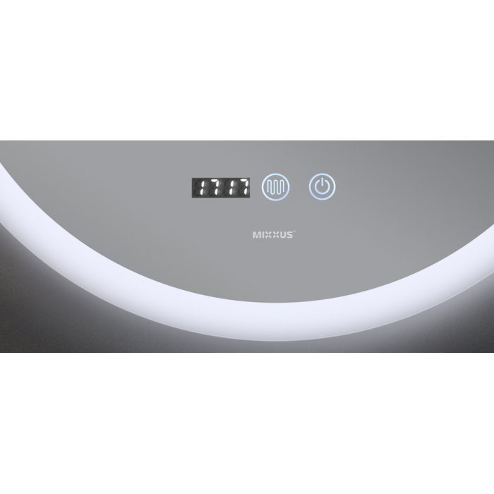 Дзеркало Mixxus PLAIN MC10-60 з Led Touch, Anti-fog, димером, регулятором яскравості, годинником (MI6013)