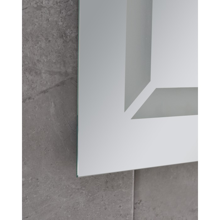 Дзеркало MIXXUS LIGHT MR01-80x60-CASE з LED Touch, Anti-fog, димером, регулятором яскравості, годинником (MI8479)
