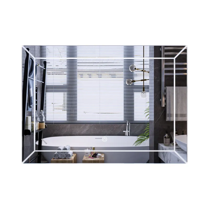 Дзеркало Mixxus Premium CUBIC MR14-70x50-Reverse з Led Touch, Anti-fog, димером, регулятором яскравості (MP6647)
