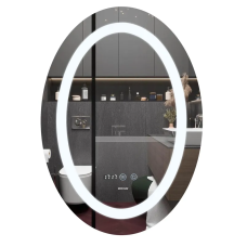 Дзеркало Mixxus PLAIN MV02-60x80 з Led Touch, Anti-fog, димером, регулятором яскравості, годинником (MI6933)