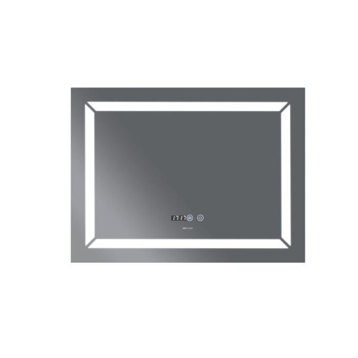 Дзеркало Mixxus LIGHT MR01-70x50 з Led Touch, Anti-fog, димером, регулятором яскравості, годинником (MI6000)