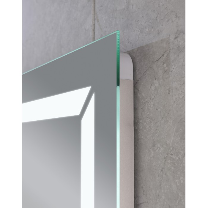 Дзеркало Mixxus LIGHT MR01-70x50 з Led Touch, Anti-fog, димером, регулятором яскравості, годинником (MI6000)