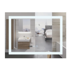 Дзеркало Mixxus WARM MR02-70x50 з Led Touch, Anti-fog, димером, регулятором яскравості, годинником (MI6668)