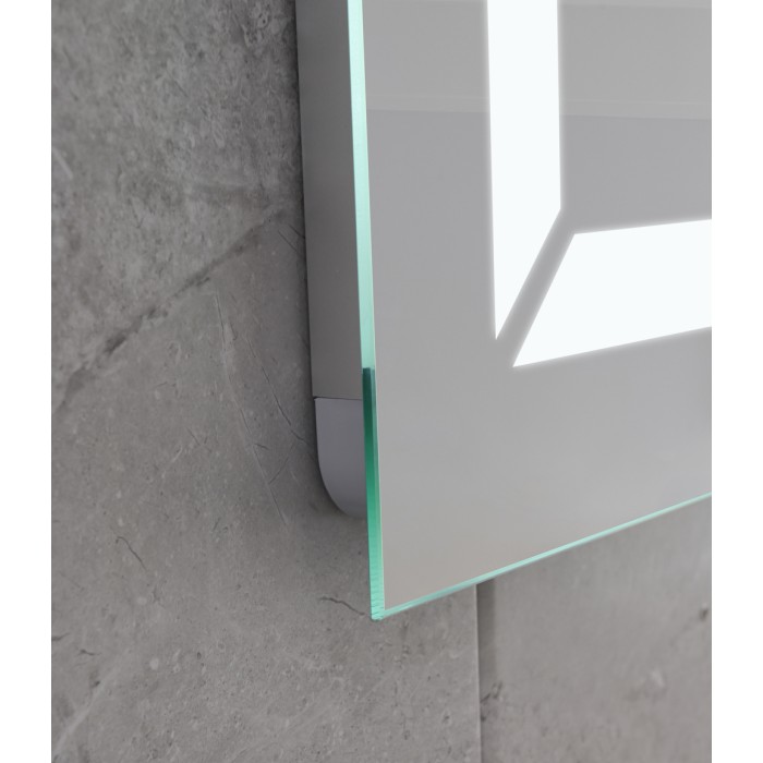 Дзеркало Mixxus LIGHT MR01-80x60 з Led Touch, Anti-fog, димером, регулятором яскравості, годинником (MI5998)
