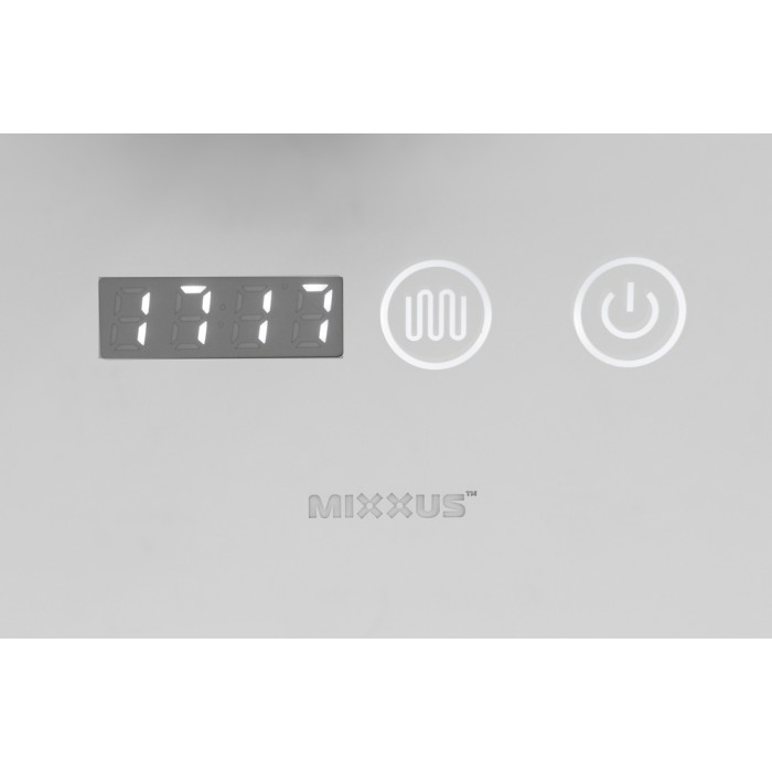 Дзеркало Mixxus LIGHT MR01-80x60 з Led Touch, Anti-fog, димером, регулятором яскравості, годинником (MI5998)