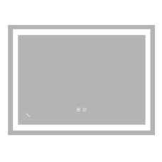 Дзеркало Zerix Kubix MR03-80x60-REVERSE з LED Touch, Anti-fog, димером, регулятором яскравості (ZX6053)