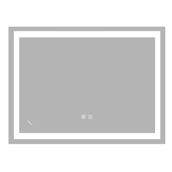 Дзеркало Zerix Kubix MR03-80x60-REVERSE з LED Touch, Anti-fog, димером, регулятором яскравості (ZX6053)