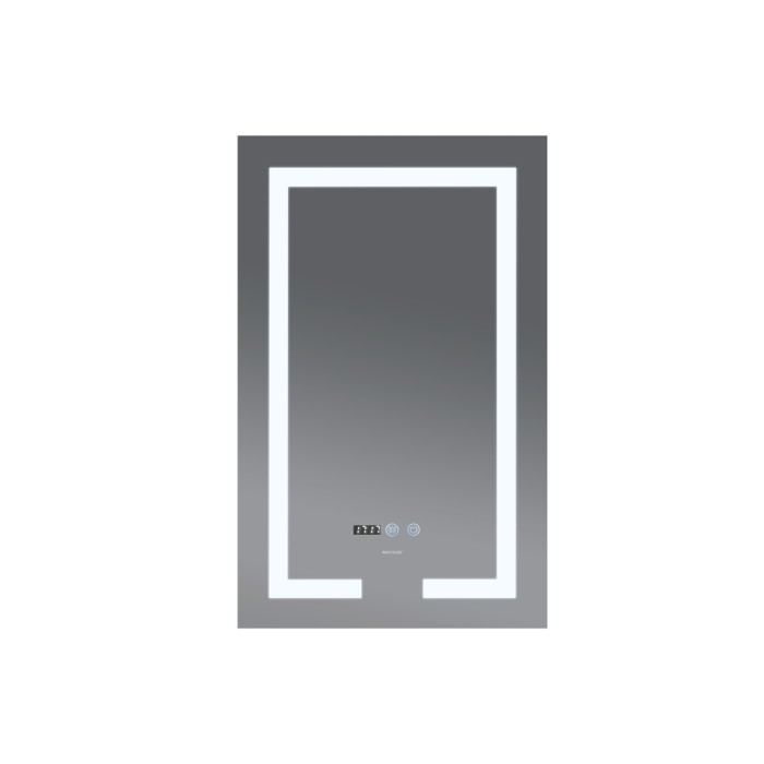 Дзеркало Mixxus HARD MR06-60x80 з Led Touch, Anti-fog, димером, регулятором яскравості, годинником (MI6929)