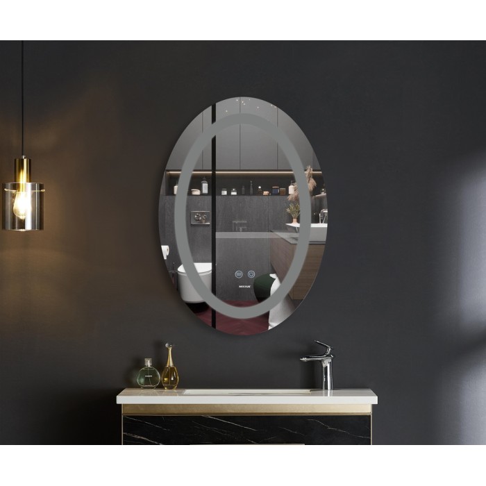 Дзеркало Mixxus PLAIN MV03-50x70 з Led Touch, Anti-fog, димером, регулятором яскравості (MI6664)