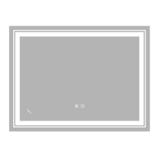 Дзеркало Zerix Alive MR06-80x60-REVERSE з LED Touch, Anti-fog, димером, регулятором яскравості (ZX6062)