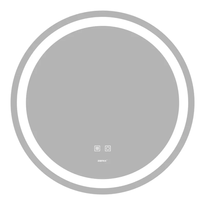 Дзеркало Zerix Solo MC01-60 з LED Touch, Anti-fog, димером, регулятором яскравості (ZX6063)