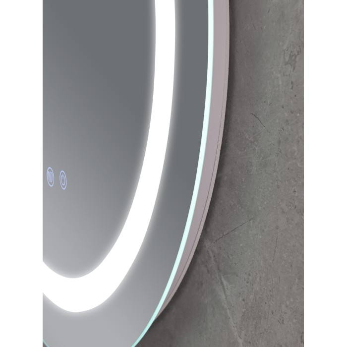 Дзеркало Mixxus PLAIN MC02-60 з Led Touch, Anti-fog, димером, регулятором яскравості, годинником (MI6012)