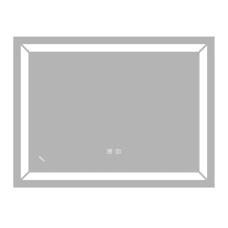 Дзеркало Zerix Kubix MR04-80x60-REVERSE з LED Touch, Anti-fog, димером, регулятором яскравості (ZX6054)