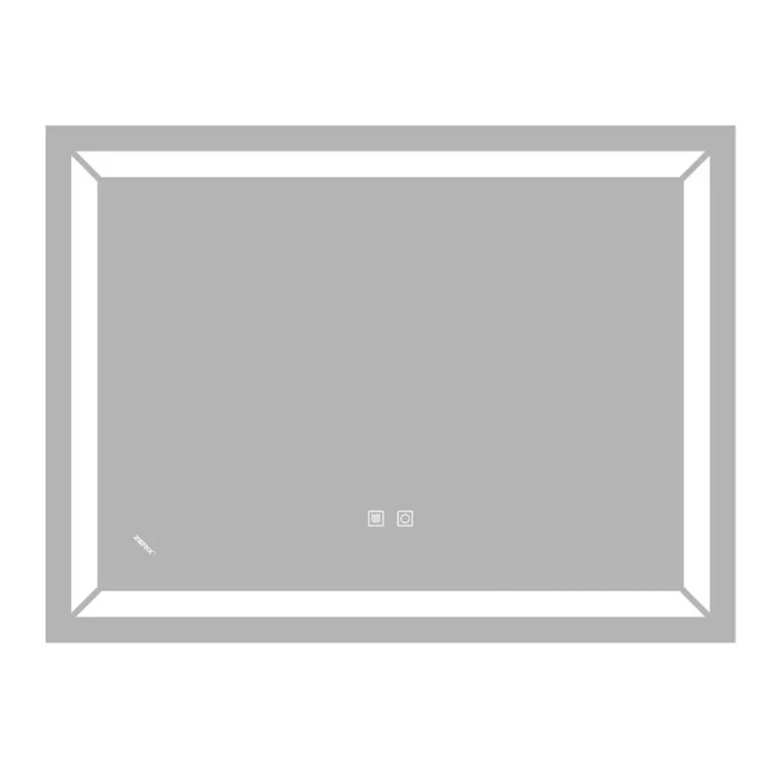 Дзеркало Zerix Kubix MR04-80x60-REVERSE з LED Touch, Anti-fog, димером, регулятором яскравості (ZX6054)