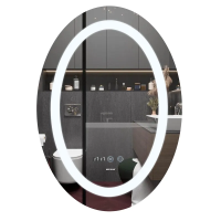 Дзеркало Mixxus PLAIN MV02-50x70 з Led Touch, Anti-fog, димером, регулятором яскравості, годинником (MI6010)