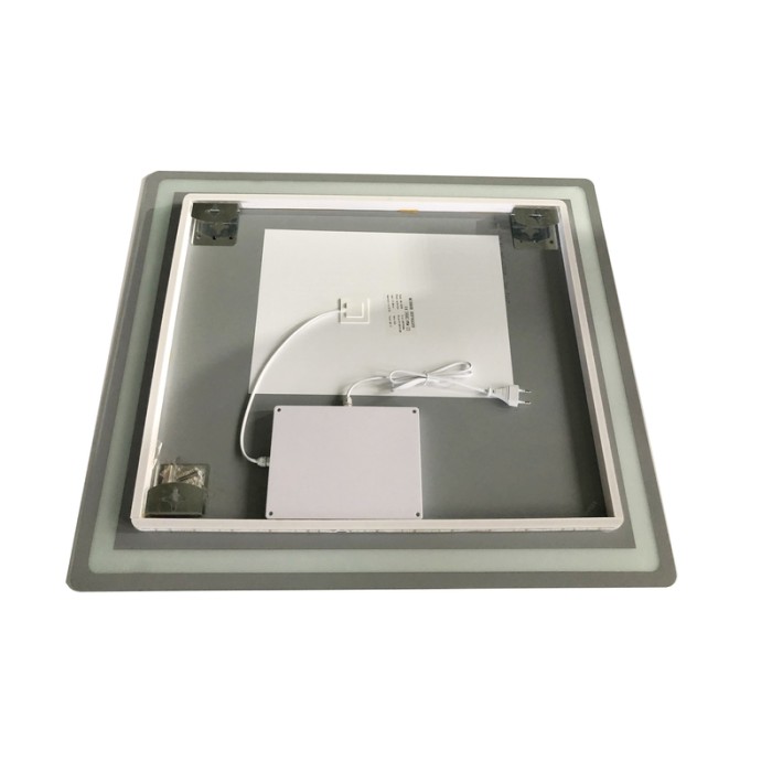 Дзеркало Zerix Mirra MR05-80x70-REVERSE з LED Touch, Anti-fog, димером, регулятором яскравості (ZX6057)