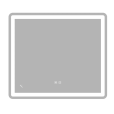 Дзеркало Zerix Mirra MR05-80x70-REVERSE з LED Touch, Anti-fog, димером, регулятором яскравості (ZX6057)
