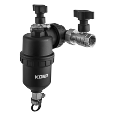 Сепаратор шламу Koer KR.1273 - 3/4" універсальний магнітний з кранами (PA-GF) (KR5678)