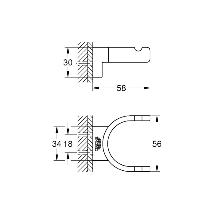 Подвійний гачок Grohe Selection (41049000)