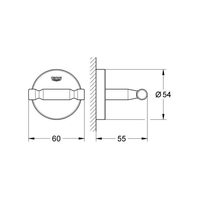 Гачок для халату Grohe Bau Cosmopolitan Neutral (40461001)