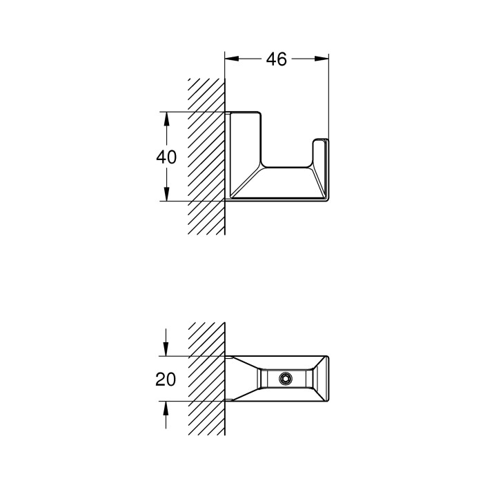 Гачок для халату Grohe Selection Cube (40782000)