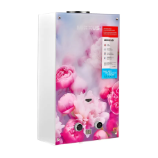 Газова колонка MIXXUS GWH-0410 BASIC GLASS димохідна 10 л/хв (панель зі скла з малюнком) (WH0025)