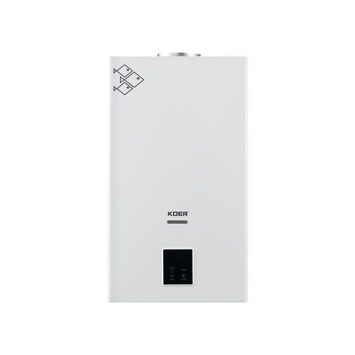 Газова колонка KOER KWH.G0210 WHITE димохідна з модуляцієй 10 л/хв, колір білий (KR5556)