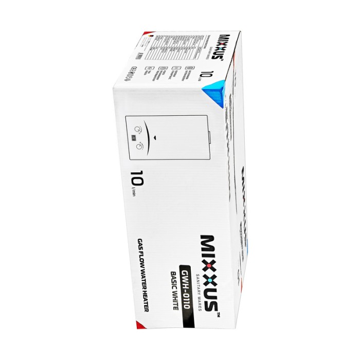 Газова колонка MIXXUS GWH-0110 BASIC WHITE димохідна 10 л/хв (колір білий) (WH0022)
