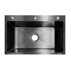 Мийка ZERIX ZH6845 DECOR GRAPHITE (3.0/0.8) з нержавіючої сталі (колір графіт) (ZX6183)