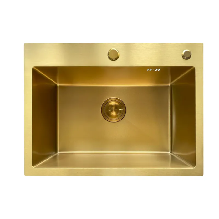 Мийка Mixxus MH5843 Micro Decor Brushed Gold (3.0/0.8) з нерж. сталі (колір матове золото) (MI8218)