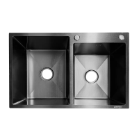 Мийка з нержавіючої сталі ZERIX ZH7850-D DECOR GRAPHITE (3.0/0.8) (колір графіт) (ZX6195)
