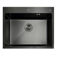 Мийка з нержавіючої сталі MIXXUS MH5843 DECOR GRAPHITE (MH5843 DECOR NANO-BLACK) (3.0/0.8) колір графіт (MI7042)