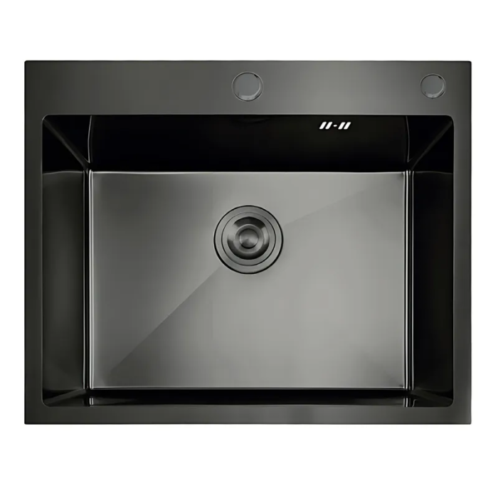 Мийка з нержавіючої сталі MIXXUS MH5843 DECOR GRAPHITE (MH5843 DECOR NANO-BLACK) (3.0/0.8) колір графіт (MI7042)