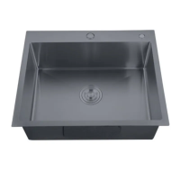 Мийка Zerix ZH5050-215 Nano-Black (3.0/0.8) з нержавіючої сталі (MX1582)